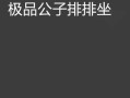 關于極品公子3的信息_極品公子屬于什么類型
